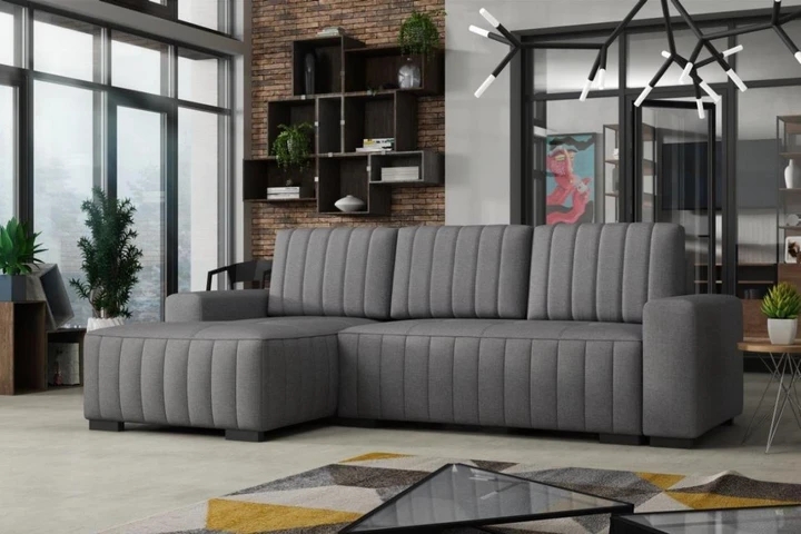 HERBERT rozkladacia rohová sedačka s úložným priestorom