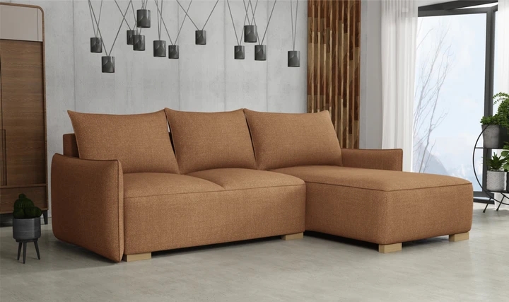 KYOTO malá rozkladacia rohová sedačka s úložným priestorom