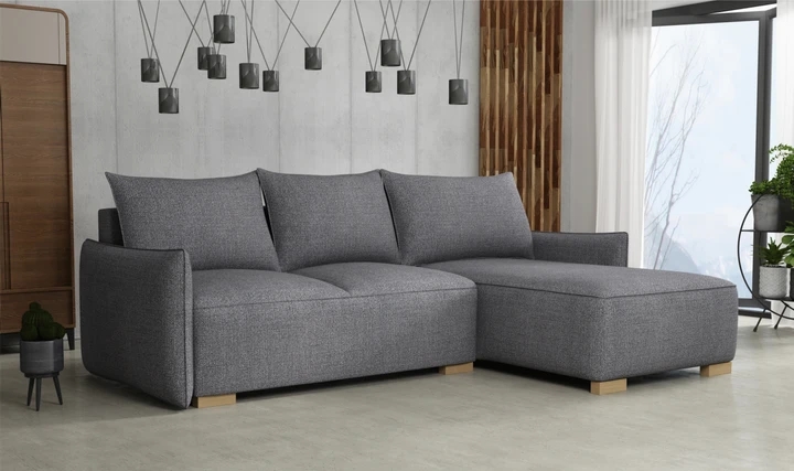 KYOTO malá rozkladacia rohová sedačka s úložným priestorom