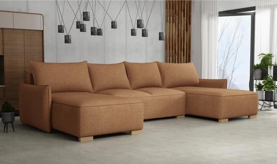 KYOTO U rozkladacia sedacia súprava v tvare U s úložným priestorom