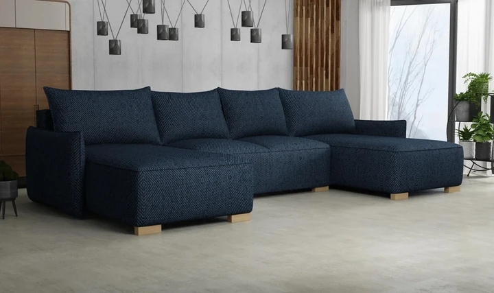 KYOTO U rozkladacia sedacia súprava v tvare U s úložným priestorom