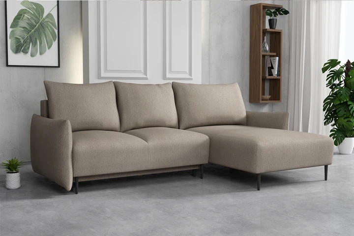 RAVEN elegantná rozkladacia sedačka s úložným priestorom