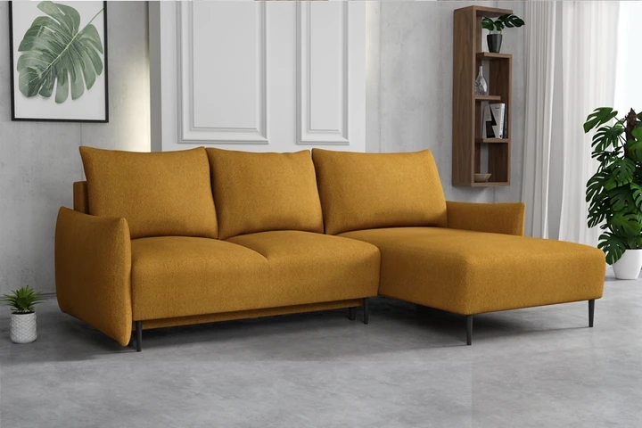 RAVEN elegantná rozkladacia sedačka s úložným priestorom