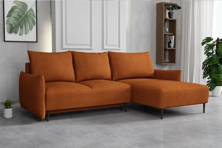 RAVEN elegantná rozkladacia sedačka s úložným priestorom