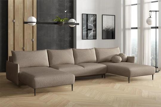 LAVEN U sedačka v tvare U s rozkladacou funkciou a úložným priestorom