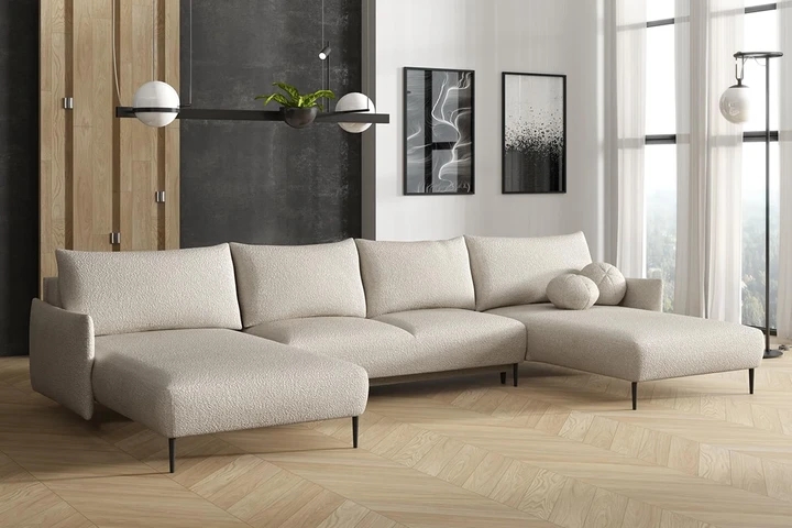 LAVEN U sedačka v tvare U s rozkladacou funkciou a úložným priestorom