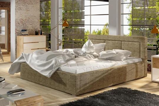 MARCELO II 160x200 cm čalúnená posteľ s kovovým roštom a úložným priestorom