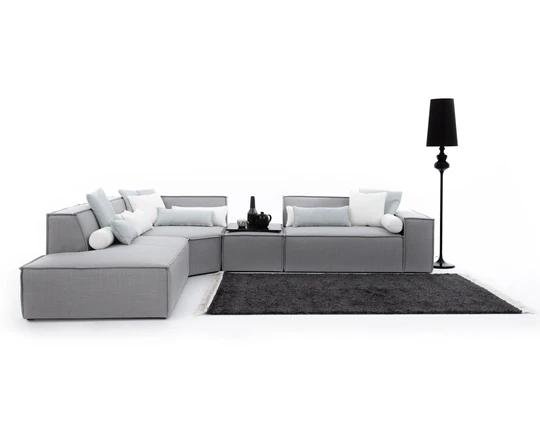 FONDY XL rohová modulová sedačka s taburetom