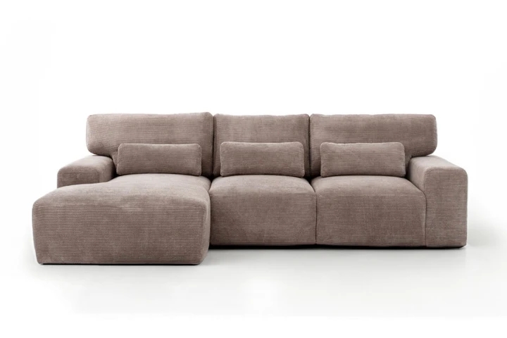 MILAZZO rohová sedacia súprava - Ľavá, hnedá