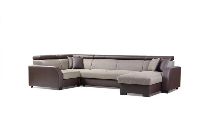 ROYAL U rozkladacia sedacia súprava do U s nastaviteľnými opierkami hlavy