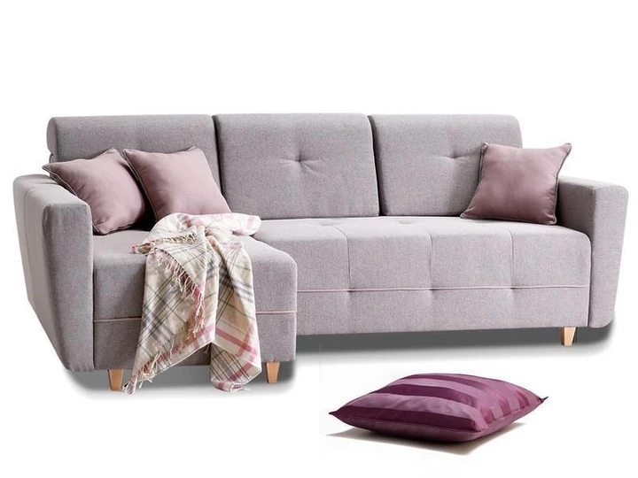 DENISA rozkladacia rohová sedacia súprava v škandinávskom dizajne