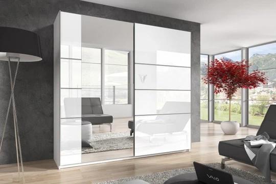 AXEL 4 veľká šatníková skriňa so zrkadlom a posuvnými dverami | 3 rozmery