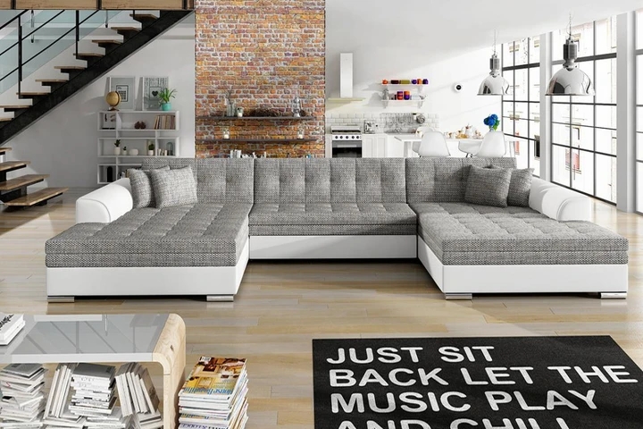 ATENA moderná rozkladacia sedacia súprava v tvare U